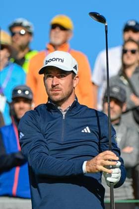ANCASTER, ON - MAY 30: Nick Taylor (CAN) watches his tee shot on 12 during the first round of the RBC Canadian Open on May 30, 2024 at Hamilton Golf & Country Club in Ancaster, Ontario, Canada. (Photo by Ken Murray Icon Sportswire) GOLF: MAY 30 PGA, Golf Herren RBC Canadian Open EDITORIAL USE ONLY Icon240530028