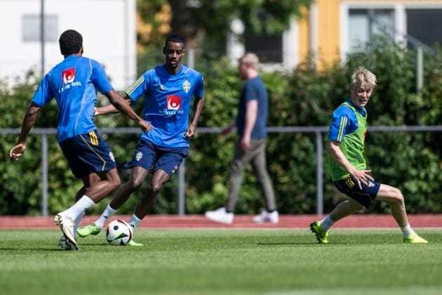 240530 Alexander Isak of the Swedish men s national football team during a training session on May 30, 2024 in Stockholm Photo Johanna Säll BILDBYRAN code JL JL0383 fotboll football soccer fotball landskamp träning practice training sverige sweden sverige a bbeng  Copyright: JOHANNAxSÄLL BB240530BB429