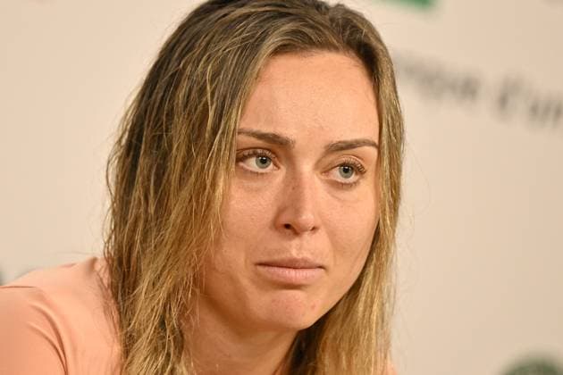 Tennis : Roland Garros 2024 - Paula Badosa - press conference, PK, Pressekonferenz - Espagne Tennis : Roland Garros 2024 - France - 30 05 2024 ChrysleneCaillaud Panoramic 