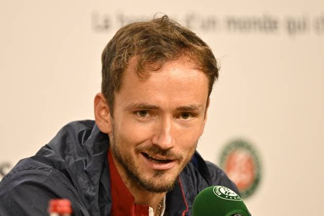 Tennis : Roland Garros 2024 - Daniil Medvedev - Rusiie - press conference, PK, Pressekonferenz Tennis : Roland Garros 2024 - France - 30 05 2024 ChrysleneCaillaud Panoramic 