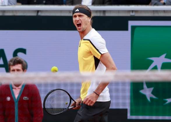 Alexander Zverev GER cheers after winning a point, emotion, joy Copyright: xJuergenxHasenkopfx