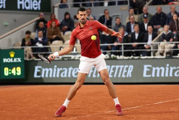ROLAND GARROS 2024 Thierry Larret Maxppp. Tennis. Roland Garros 2024. Internationaux de France de tennis. Stade Roland Garros, Paris (75). Le 30 mai 2024. Court Philippe Chatrier : Novak DJKOVIC (SRB) vs Roberto CARBALLES BAENA (ESP) PARIS (75) STADE ROLAND GARROS PARIS ILE DE FRANCE FRANCE  Copyright: xThierryxLarret MAXPPPxThierryxLarretx TL_20240530_0822 0492671302st