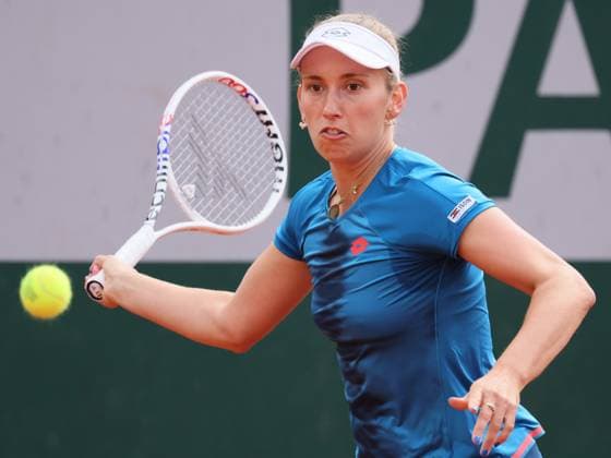 Belgian Elise Mertens pictured in action during a tennis match against Croatian Martic, in the second round of the women s singles, at the Roland Garros French Open tennis tournament, in Paris, France, Thursday 30 May 2024. This year s tournament takes place from 26 May to 09 June. BENOITxDOPPAGNE  x93634248x