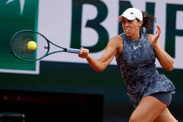 May 30, 2024, Paris, Paris, France: Madison Keys (USA) in action during the tennis Grand Slam of Roland Garros 2024, day 4, match between Madison Keys (USA) and Mayar Sherif (EGY) at Roland Garros Stadium - on 30 2024.Paris - France Paris France - ZUMAb253 20240530_zsp_b253_080 Copyright: xLoicxBaratouxx