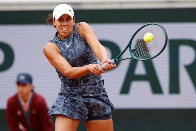 May 30, 2024, Paris, Paris, France: Madison Keys (USA) in action during the tennis Grand Slam of Roland Garros 2024, day 4, match between Madison Keys (USA) and Mayar Sherif (EGY) at Roland Garros Stadium - on 30 2024.Paris - France Paris France - ZUMAb253 20240530_zsp_b253_078 Copyright: xLoicxBaratouxx