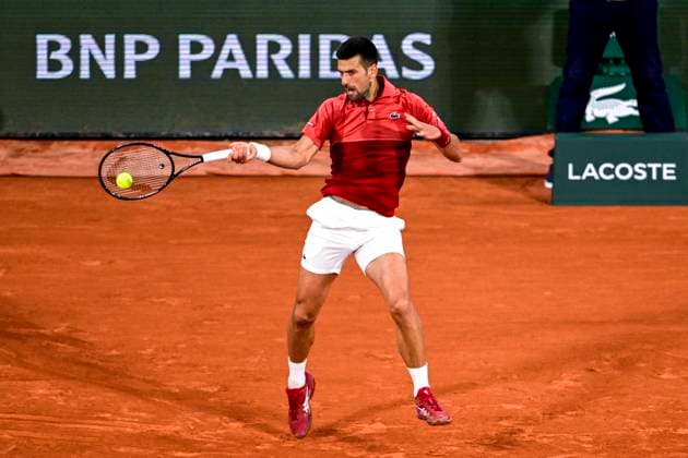 PARIS, FRANCE - MAY 30: Novak Djokovic of Serbia plays forehand against Roberto Carballes Baena of Spain during at Roland Garros on May 30, 2024 in Paris, France. (Photo by Richard Callis SPP) (Richard Callis SPP) Copyright: xRichardxCallisx xSPPx spp-en-RiCaSp-RCA_RCallis_RolandGarrosD5-1312