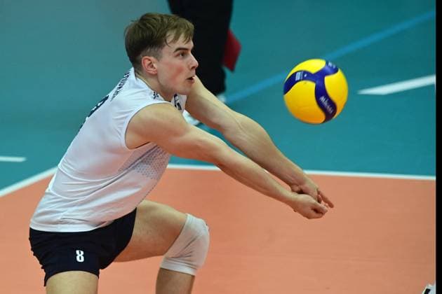 Voitto Koykka (FIN) in action during the CEV Volleyball European Golden League 2024, match Finland vs Czechia, in Karlovy Vary, Czech Republic, on May 30, 2024. (CTKxPhoto SlavomirxKubes) CTKPhotoP2024053007772  CTKPhotoP2024053007772