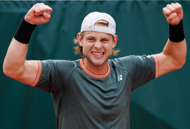Belgian Zizou Bergs celebrates winning a tennis match between Belgian Bergs and German Marterer, in the second round of the men s singles, at the Roland Garros French Open tennis tournament, in Paris, France, Thursday 30 May 2024. This year s tournament takes place from 26 May to 09 June. BENOITxDOPPAGNE  x93641017x