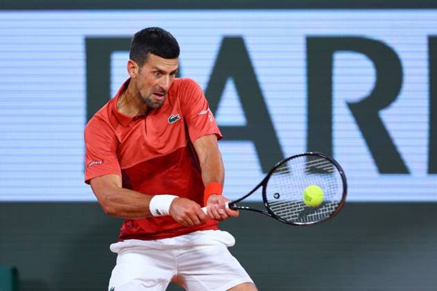 2024.05.30 Paryz Tenis French Open Roland Garros 2024 Novak Djokovic - Roberto Carballes Baena N Z Novak Djokovic Foto Pawel Andrachiewicz PressFocus 2024.05.30 Paris Tennis French Open Roland Garros 2024 Novak Djokovic - Roberto Carballes Baena Novak Djokovic Photo Pawel Andrachiewicz PressFocus 