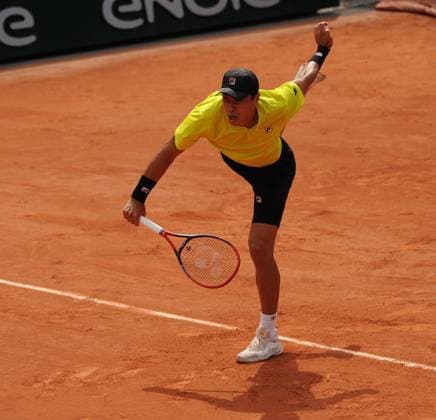 RECORD DATE NOT STATED Paris 30.05.2024 Roland Garros Hubert Hurkacz vs. Brandon Nakashima nz. Brandon Nahashima Fot. Piotr Figura Newspix.pl --- Newspix.pl  300524figura_021