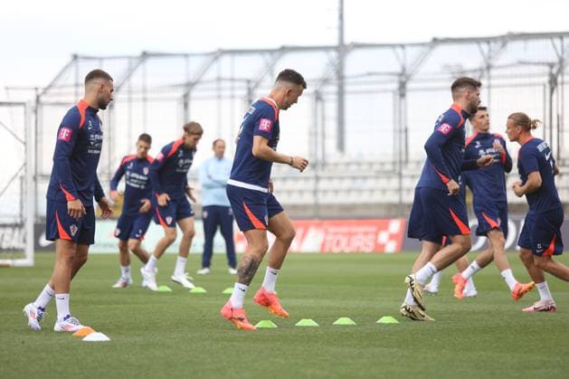 Croatia National Football Team - Training Session Marko Pjaca and Ivan Perisic of Croatia during training session of the Croatian national football team at the HNK Rijeka stadium in Rijeka, Croatia, on May 30, 2024. as part of preparations for the UEFA EURO, EM, Europameisterschaft,Fussball 2024. NelxPavletic PIXSELL