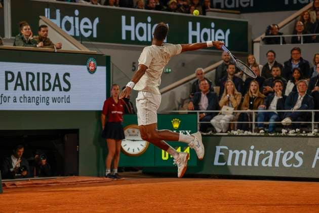 May 30, 2024, Paris, Paris, France: Gael Monfils (FRA) in action during the tennis Grand Slam of Roland Garros 2024, day 4, match between Gael Monfils (FRA) and Lorenzo Musetti (ITA) at Roland Garros Stadium - on 30 2024.Paris - France Paris France - ZUMAb253 20240530_zsp_b253_117 Copyright: xLoicxBaratouxx