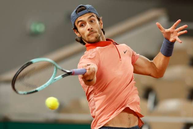May 30, 2024, Paris, Paris, France: Lorenzo Musetti (ITA) in action during the tennis Grand Slam of Roland Garros 2024, day 4, match between Gael Monfils (FRA) and Lorenzo Musetti (ITA) at Roland Garros Stadium - on 30 2024.Paris - France Paris France - ZUMAb253 20240530_zsp_b253_122 Copyright: xLoicxBaratouxx