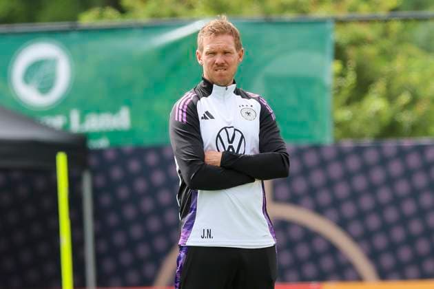 National coach Julian Nagelsmann looks on, training day 5, training camp of the German national team, Spa and GolfResort Weimarer Land, 31 05 2024, Blankenhain, Germany