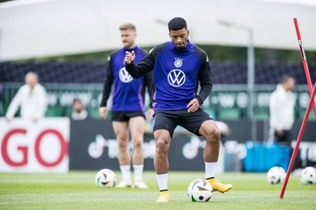 DFB training camp training 31 05 2024 Benjamin Henrichs Germany on the ball DFB training camp training Blankenhain, Golf Spa Resort Weimarer Land on 31 05 2024 Copyright: xBEAUTIFULxSPORTS Wunderlx