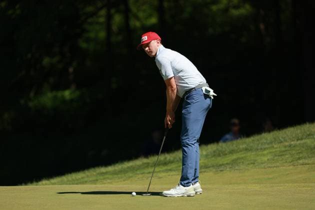 RBC Canadian Open Mackenzie Hughes of Canada lines up his putt on the third green during Day Two of the RBC Canadian Open at Hamilton Golf & Country Club, Ancaster, Ontario, Canada on Friday, May 31, 2024. Ancaster Ontario United States  Copyright: xJorgexLemusx originalFilename:lemus-rbccanad240531_npo0v.jpg