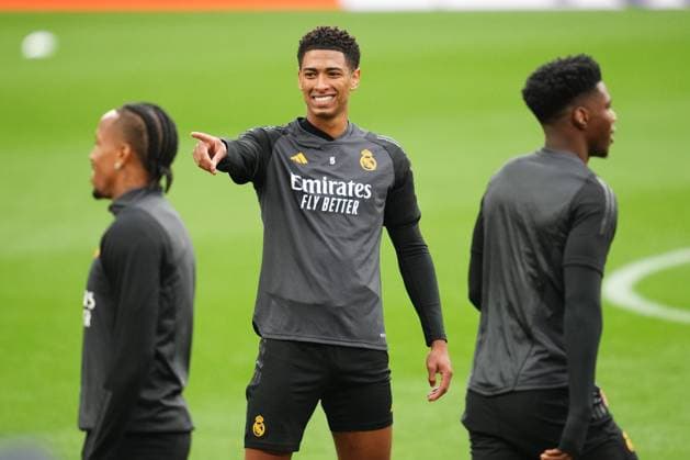 ENG: UEFA Champions League Real Madrid training session Jude Bellingham of Real Madrid Before the UEFA Champions League Real Madrid training session at Wembley Stadium on May 31, 2024 in London, England. kpng Copyright: xBaguxBlancox xPRESSINPHOTOx PS_240531_034