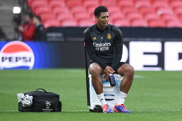 Soccer Champions League final training Real Madrid on 31 05 2024 at Wembley Stadium in London Jude Bellingham Madrid xRx