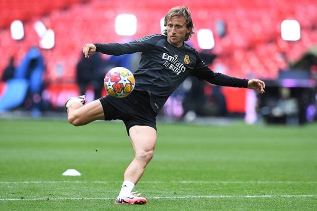 Soccer Champions League final training Real Madrid on 31 05 2024 at Wembley Stadium in London Luka Modric Madrid xRx