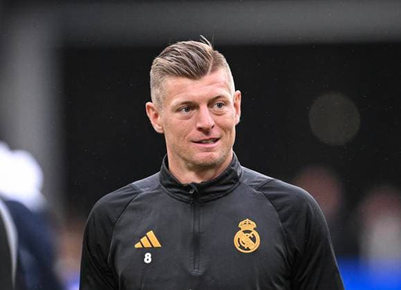 Football CHL FINAL 2023 2024 Final in London 31 05 2024 Borussia Dortmund Real Madrid Training Real Madrid at Wembley Stadium Toni Kroos