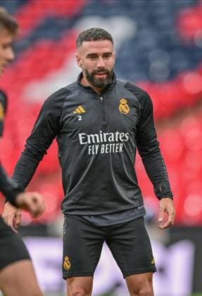 Real Madrid training session ahead of 2024 UEFA Champions League final, London, England London, England. 31st, May 2024. Dani Carvajal (2) of Real Madrid seen during the last training session before the 2024 UEFA Champions League final between Borussia Dortmund and Real Madrid at Wembley in London. London England  Copyright: xGonzalesxPhoto TommasoxFimianox