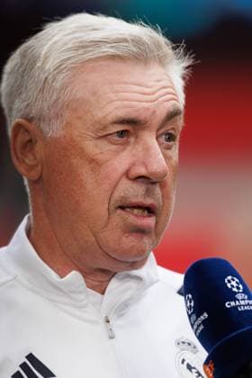 May 31, 2024, London, United Kingdom: Carlo Ancelotti of (Real Madrid) seen in action during the official training before UEFA Champions League 2024 final game between Borussia Dortmund and Real Madrid at Wembley Stadium. London United Kingdom - ZUMAs197 20240531_aaa_s197_108 Copyright: xMaciejxRogowskix