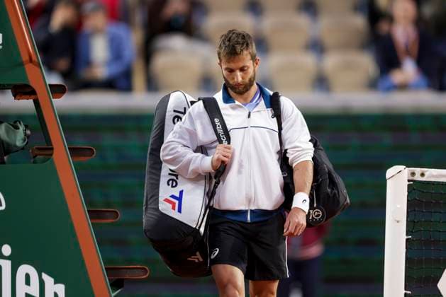 TENNIS - French Open 2024 PARIS,FRANCE,31.MAY.24 - TENNIS - ATP, Tennis Herren World Tour, French Open, Roland Garros, Grand Slam. Image shows Corentin Moutet (FRA).  GEPAxpictures xPatrickxSteiner