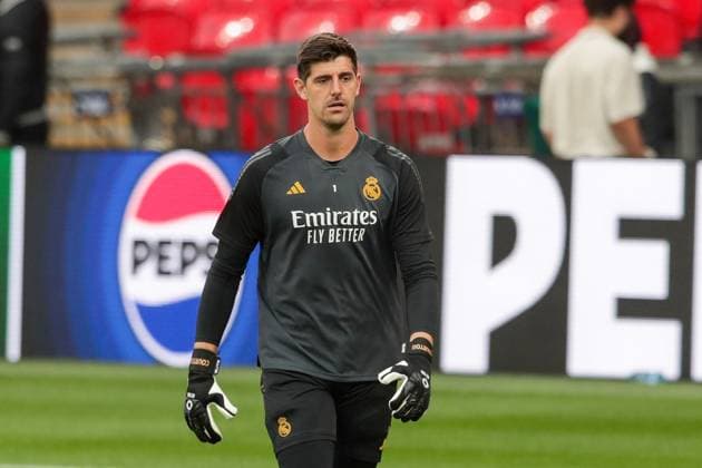 May 31, 2024, London, United Kingdom: Thibaut Courtois of Real Madrid seen during training session ahead of their UEFA Champions League Final against Borussia Dortmund at Wembley Stadium. London United Kingdom - ZUMAs197 20240531_aaa_s197_172 Copyright: xGrzegorzxWajdax