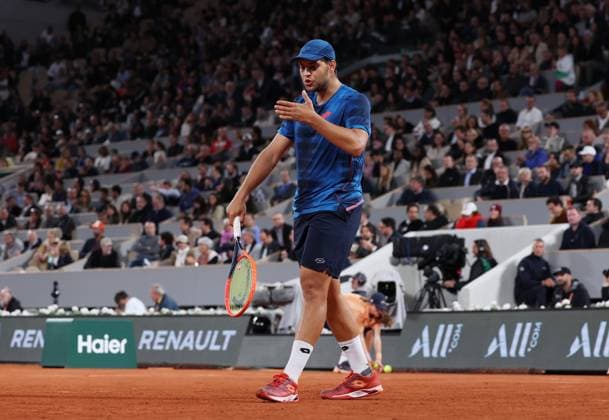 (240601) -- PARIS, June 1, 2024 -- Pavel Kotov reacts during the men s singles third round match between Jannik Sinner of Italy and Pavel Kotov of Russia at the French Open tennis tournament at Roland Garros, Paris, France, May 31, 2024. ) (SP)FRANCE-PARIS-TENNIS-FRENCH OPEN-MEN S SINGLES GaoxJing 
