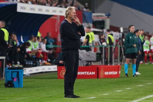 Rostock, Germany 31 May 2024 Womens international match European Championship Qualification 2024 Germany vs Poland In the picture Head coach Horst Hrubesch Germany DFB regulations prohibit any use of photographs as image sequences and or quasi video Ostseestadion Mecklenburg Vorpommern Copyright: xFotostandx xFantinix
