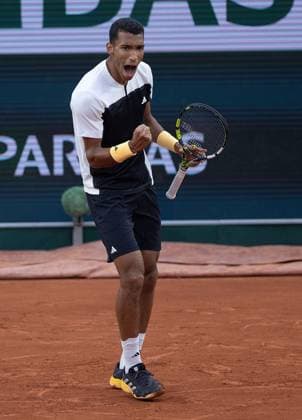 Felix Auger Aliassime of Canada in action French Open Tennis, Day 7, Tennis, Roland Garros, Paris, France - 01 June 2024  Copyright: xEllaxLing Shutterstockx 14516282b