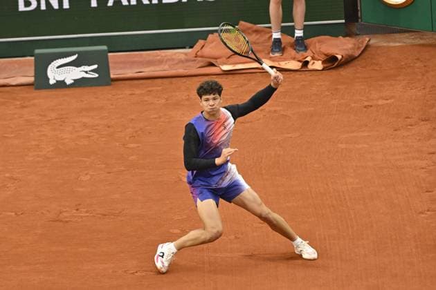 Tennis : Roland Garros 2024 - France - Ben Shelton - Usa Tennis : Roland Garros 2024 - France - 01 06 2024 ChrysleneCaillaud Panoramic 