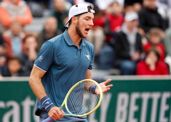 Jan Lennard Struff GER reacts annoyed,anger,disappointed,disappointment,emotion Copyright: xJuergenxHasenkopfx