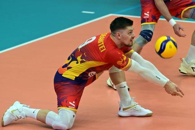 Robert Adrian Aciobanitei (ROM) in action during the CEV Volleyball European Golden League 2024, match Czech Republic vs Romania, in Karlovy Vary, Czech Republic, on June 1st, 2024. (CTKxPhoto SlavomirxKubes) CTKPhotoP2024060103822  CTKPhotoP2024060103822