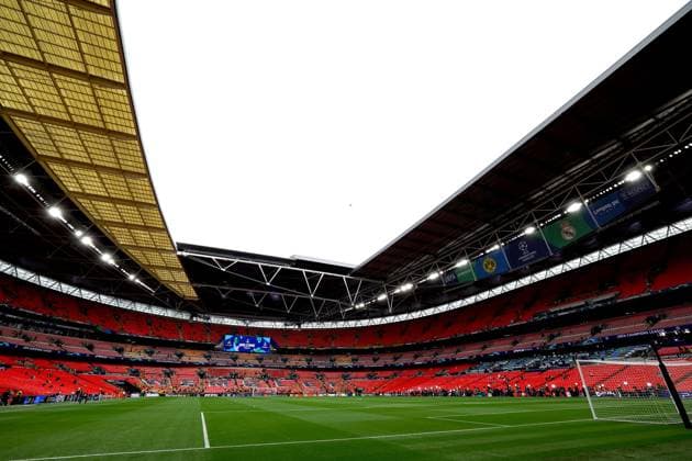 A general view of Wembley Stadium ahead of kick off Borussia Dortmund v Real Madrid, UEFA Champions League, Final, Football, Wembley Stadium, London, UK - 01 June 2024 EDITORIAL USE ONLY No use with unauthorised audio, video, data, fixture lists, club league logos or live services. Online in-match use limited to 120 images, no video emulation. No use in betting, games or single club league player publications. Copyright: xKieranxMcManus Shutterstockx 14516313a