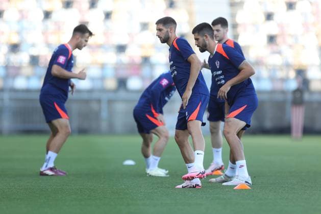 Croatia National Football Team - Training Session Croatia players are seen during training session of the Croatian national football team at the HNK Rijeka stadium in Rijeka, Croatia, on June 1, 2024. as part of preparations for the UEFA EURO, EM, Europameisterschaft,Fussball 2024. NelxPavletic PIXSELL