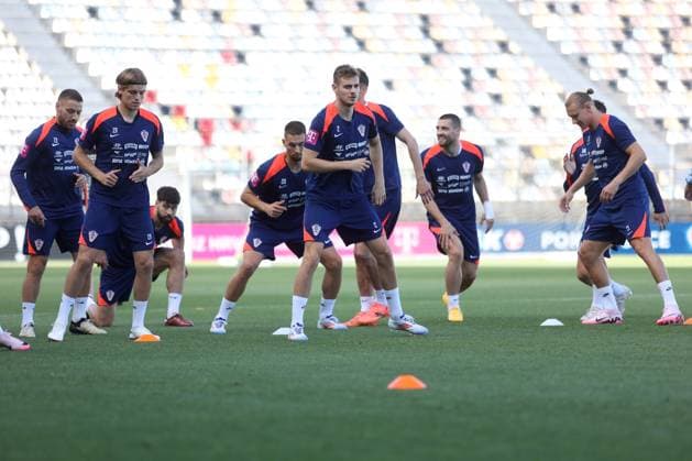 Croatia National Football Team - Training Session Croatia players are seen during training session of the Croatian national football team at the HNK Rijeka stadium in Rijeka, Croatia, on June 1, 2024. as part of preparations for the UEFA EURO, EM, Europameisterschaft,Fussball 2024. NelxPavletic PIXSELL
