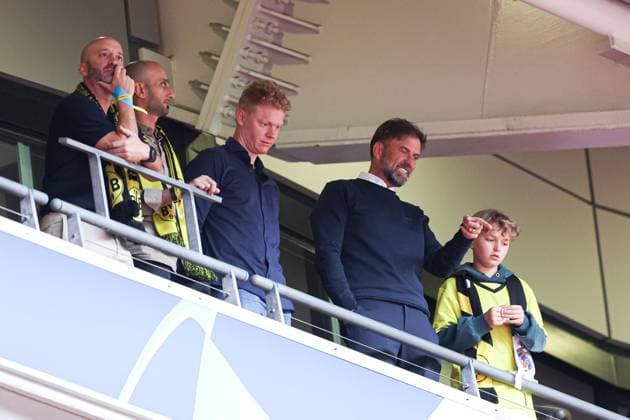 Jurgen Klopp in the stands Borussia Dortmund v Real Madrid, UEFA Champions League, Final, Football, Wembley Stadium, London, UK - 01 June 2024 EDITORIAL USE ONLY No use with unauthorised audio, video, data, fixture lists, club league logos or live services. Online in-match use limited to 120 images, no video emulation. No use in betting, games or single club league player publications. Copyright: xPaulxCurrie Shutterstockx 14516316g