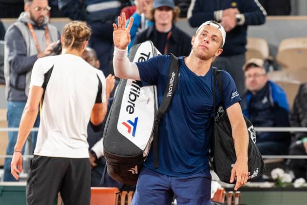 2024-06-01 2024 French Open Day 7 PARIS, FRANCE - JUNE 1: Tallon Griekspoor of the Netherlands looks dejected during Day 7 of the 2024 French Open at Roland Garros on June 1, 2024 in Paris, France. (Photo by Marleen Fouchier BSR Agency) Paris France Content not available for redistribution in The Netherlands directly or indirectly through any third parties. Copyright: xBSRxAgencyx