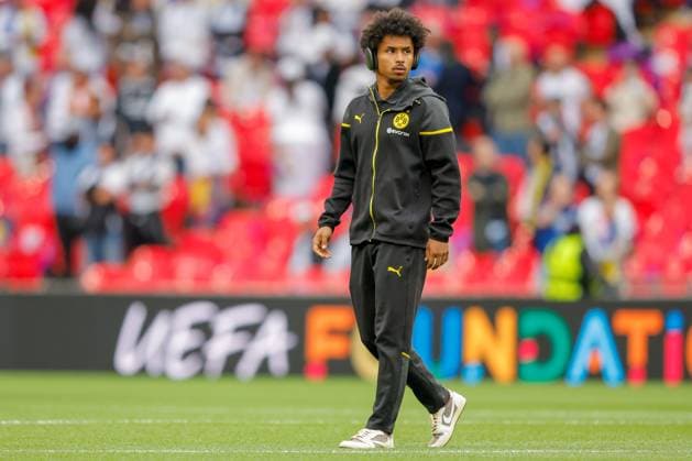 UEFA Champions League Final 2024 Borussia Dortmund Real Madrid Oslo 20240601 Borussia Dortmunds Karim Adeyemi for the Champions League Final between Borussia Dortmund and Real Madrid at Wembley Stadium Photo Svein Ove Ekornesvag NTB Oslo Norway EDITORIAL USE ONLY RESTRICTED USE FOR BETTING COMPANIES  Copyright: xSveinxOvexEkornesvagx xNTBx