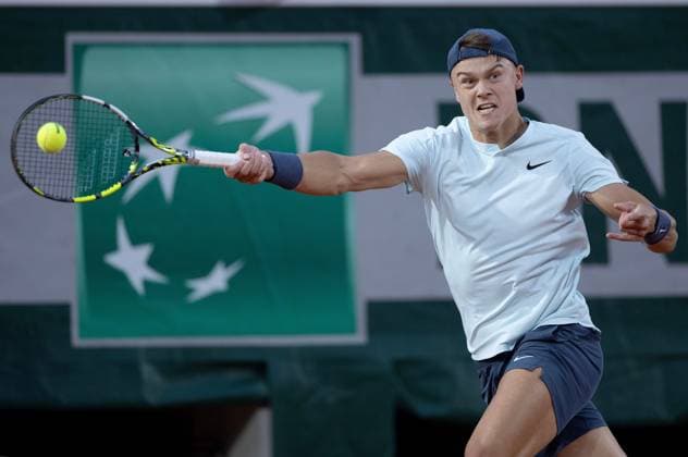 Holger Rune of Denmark in action French Open Tennis, Day 7, Tennis, Roland Garros, Paris, France - 01 June 2024  Copyright: xEllaxLing Shutterstockx 14516282aw