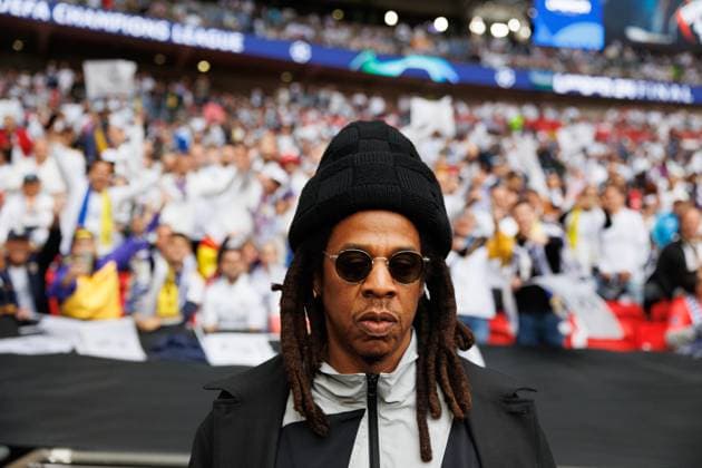 Jay-Z during during Champions League 2024 final game between Borussia Dortmund and Real Madrid at Wembley Stadium, London, United Kingdom (Maciej Rogowski) London Wembley Stadium United Kingdom Copyright: xMaciejxRogowskix final01062024-1-2