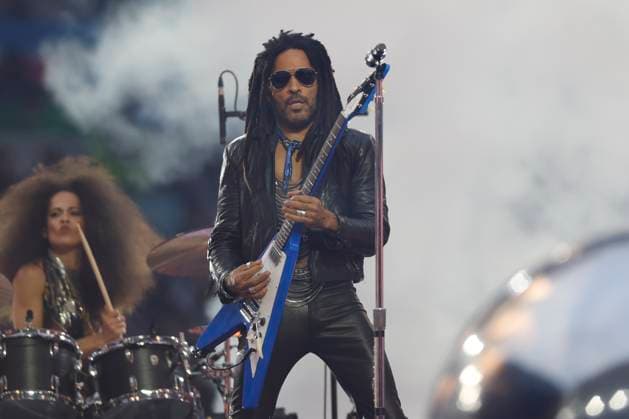 Lenny Kravitz with stage grass show at the opening of the match, GB, London, Wembley Stadium, Champions League Final, BVB Dortmund vs Real Madird, 2023 2024 season, 01 06 2024, Copyright: HMBxMedia HeikoxBecker