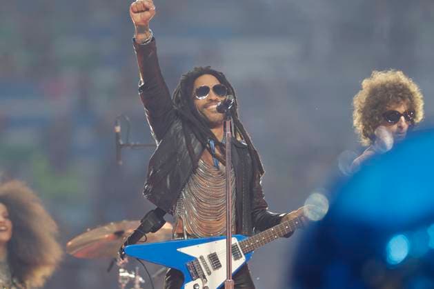 Lenny Kravitz with stage grass show at the opening of the match, GB, London, Wembley Stadium, Champions League Final, BVB Dortmund vs Real Madird, 2023 2024 season, 01 06 2024, Copyright: HMBxMedia HeikoxBecker
