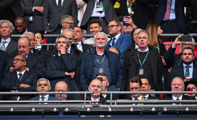 01 06 2024, xfux, Football UEFA Champions League Final 2024, Borussia Dortmund Real Madrid, emspor, v l Rudi Voeller Bayer Leverkusen DFL DFB REGULATIONS PROHIBIT ANY USE OF PHOTOGRAPHS as IMAGE SEQUENCES and or QUASI VIDEO London