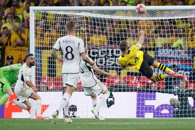 Borussia Dortmund v Real Madrid CF - UEFA Champions League Final 2023 24 Niclas Fullkrug of Borussia Dortmund has a chance during the UEFA Champions League 2023 24 final match between Borussia Dortmund and Real Madrid CF at Wembley Stadium on June 1, 2024 in London, England. London Wembley Stadium England United Kingdom Copyright: xRichardxSellers Sportsphoto APLx 14039582