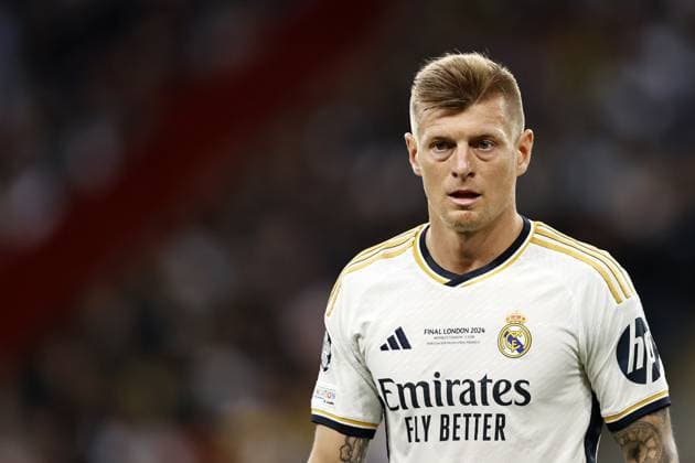 Sport Bilder des Tages LONDON - Toni Kroos of Real Madrid during the UEFA Champions League Final between Borussia Dortmund and Real Madrid at Wembley Stadium on June 1, 2024 in London, United Kingdom. ANP Hollandse Hoogte MAURICE VAN STEEN UEFA Champions League 2023 24 FINAL 2024 xVIxANPxSportx xVanxSteenxFotografiexIVx 500097503 originalFilename: 500097503.jpg