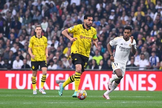 Emre Can ( 23 - Borussia Dortmund ) during the Final Champions League match between Real Madrid CF and Borussia Dortmund at Wembley Stadium on June 01, 2024 in London , England. ( Photo by federico pestellini panoramic ) - FOOTBALL : Borussia Dortmund vs Real Madrid - Ligue des Champions - 01 06 2024 FedericoPestellini Panoramic 