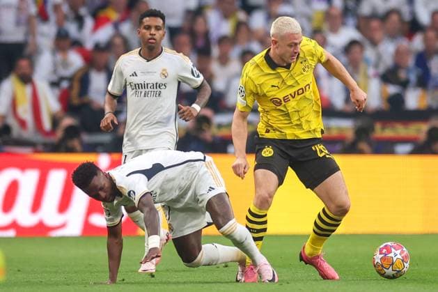 Borussia Dortmund v Real Madrid CF - UEFA Champions League Final 2023 24 LONDON, ENGLAND - JUNE 1: Julian Ryerson of Dortmund in action during the UEFA Champions League 2023 24 final match between Borussia Dortmund v Real Madrid CF at Wembley Stadium on June 1, 2024 in London, England. SanjinxStrukic PIXSELL