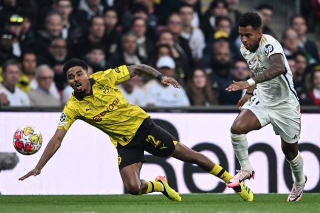 Londra (Inghilterra) 01 06 2024 - finale Champions League Borussia Dortmund-Real Madrid foto Image nella foto: Rodrygo-Ian Maatsen 
